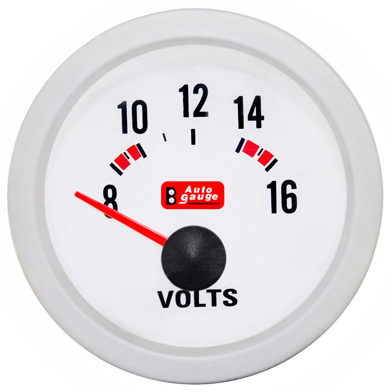 Voltmeter wit 2 inch Auto Gauge