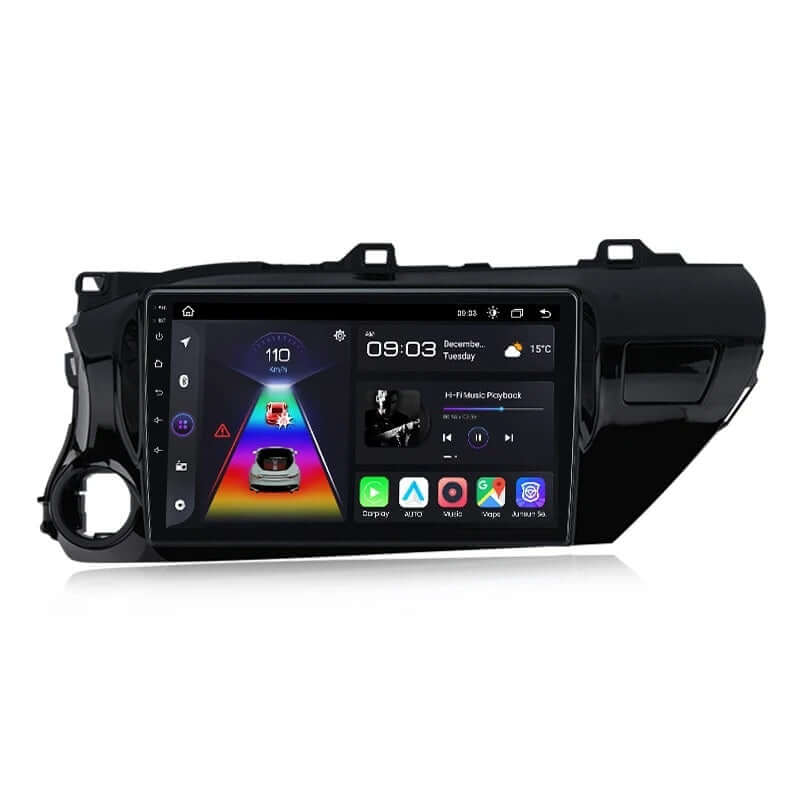 Toyota Hilux 15-20 - 9" Radio m. Apple CarPlay og Android Auto – Bilmedie.dk