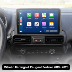 Citroën Berlingo/Peugeot Partner 19-26 - 10,1" radio met Apple CarPlay en Android Auto