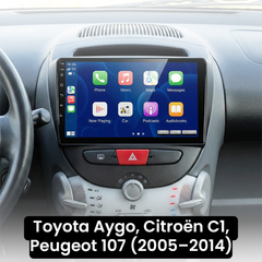 107, C1, Aygo 05-14 - 10,1" Radio met Apple CarPlay en Android Auto 