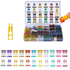 300 stk. Sikringer Sortiment – Bladsikringskit til Bil, Lastbil & Båd – Udsigt over komplette sikringer i kasse