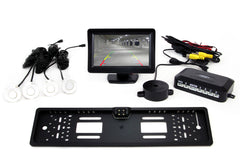 Parkeerhulpsysteem met 4,3 inch TFT-display, camera en witte sensoren