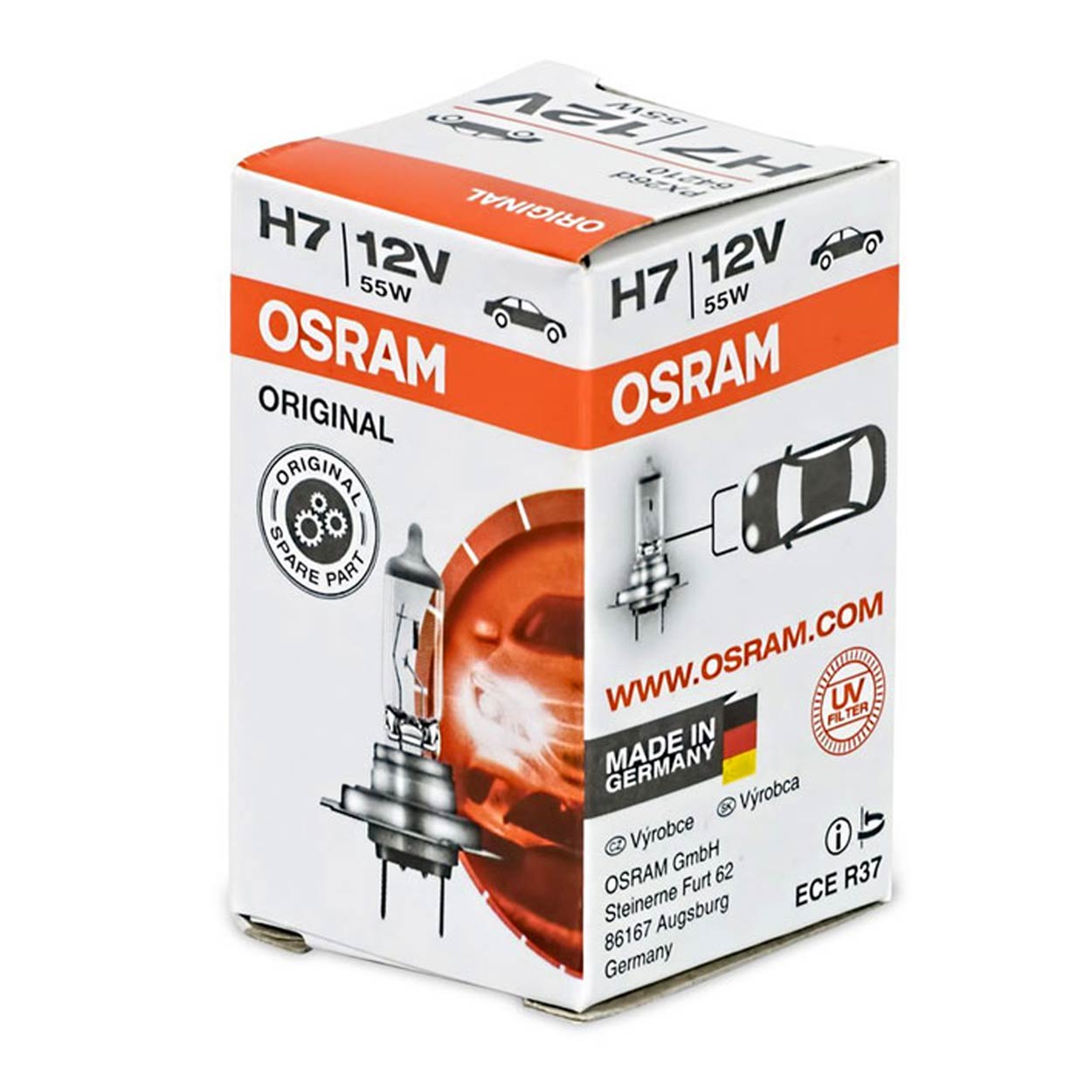 Osram H7 halogeenlamp 55 W met PX26d-fitting