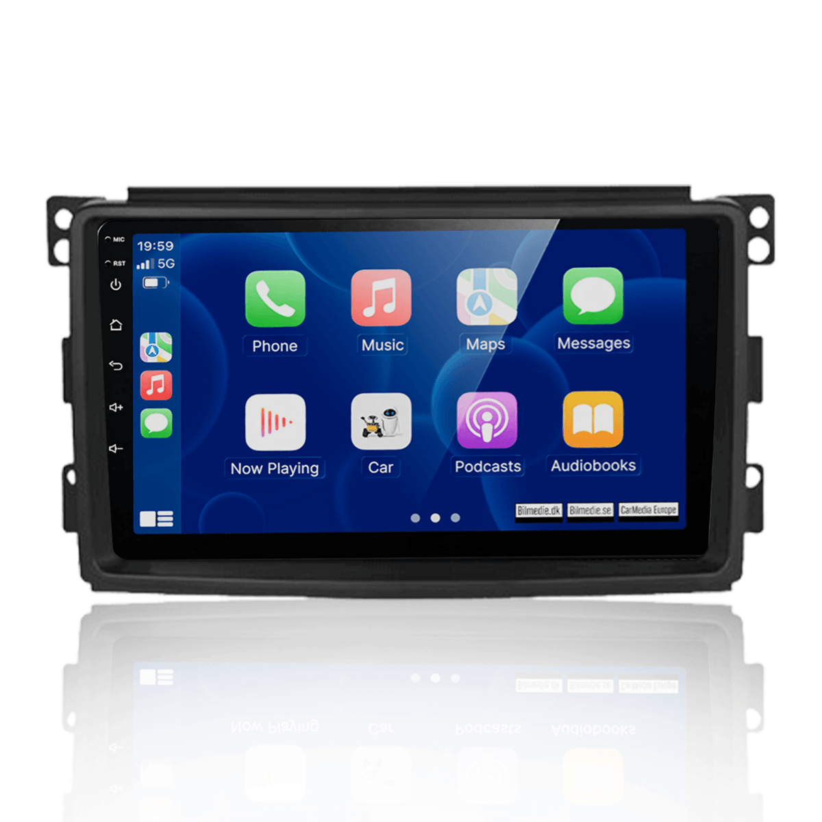 Smart Fortwo 2005-2010 – 9” radio met draadloze Apple CarPlay & Android Auto 