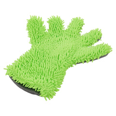 Microvezel washandschoen met chenillevingers en mesh