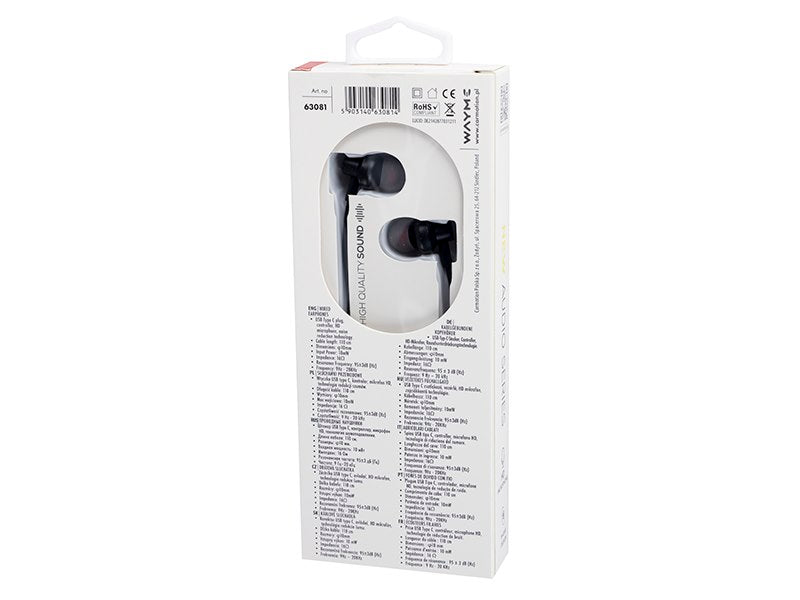 USB-C oordopjes in in-ear design van WAYME