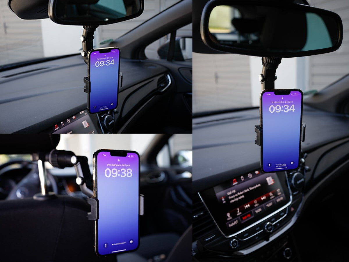 Telefoonhouder met draaikop voor het auto-interieur
