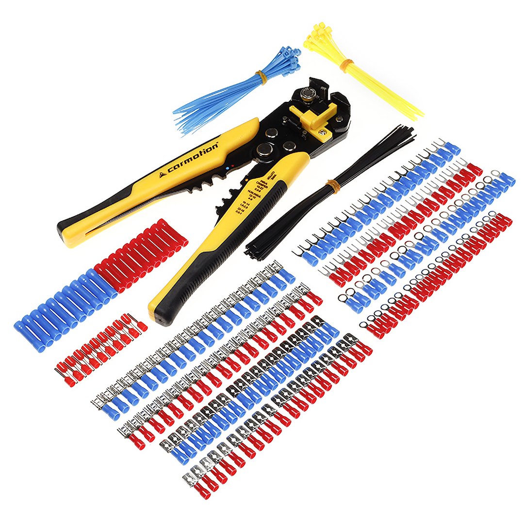 Afstriptang met kabelschoenen en kabelbinders van CARMOTION