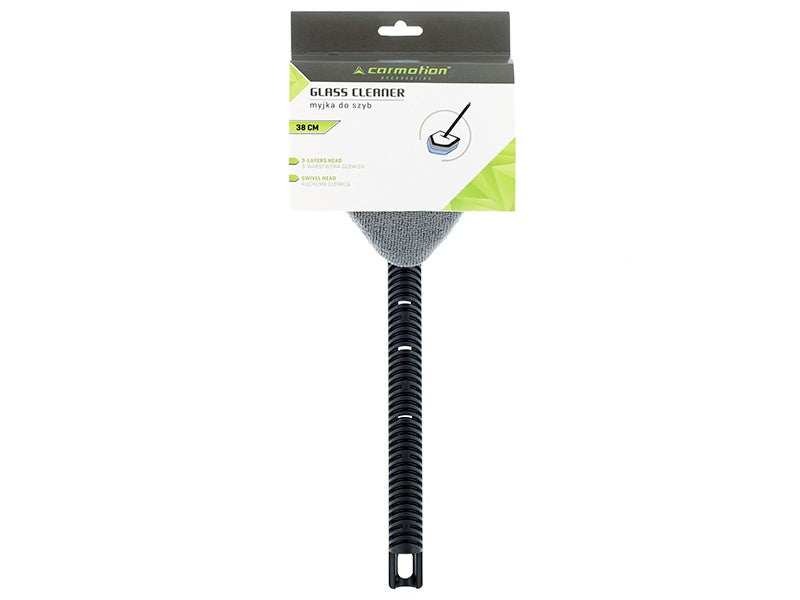 CARMOTION ruitenreiniger met spons, microvezel en steel van 38 cm