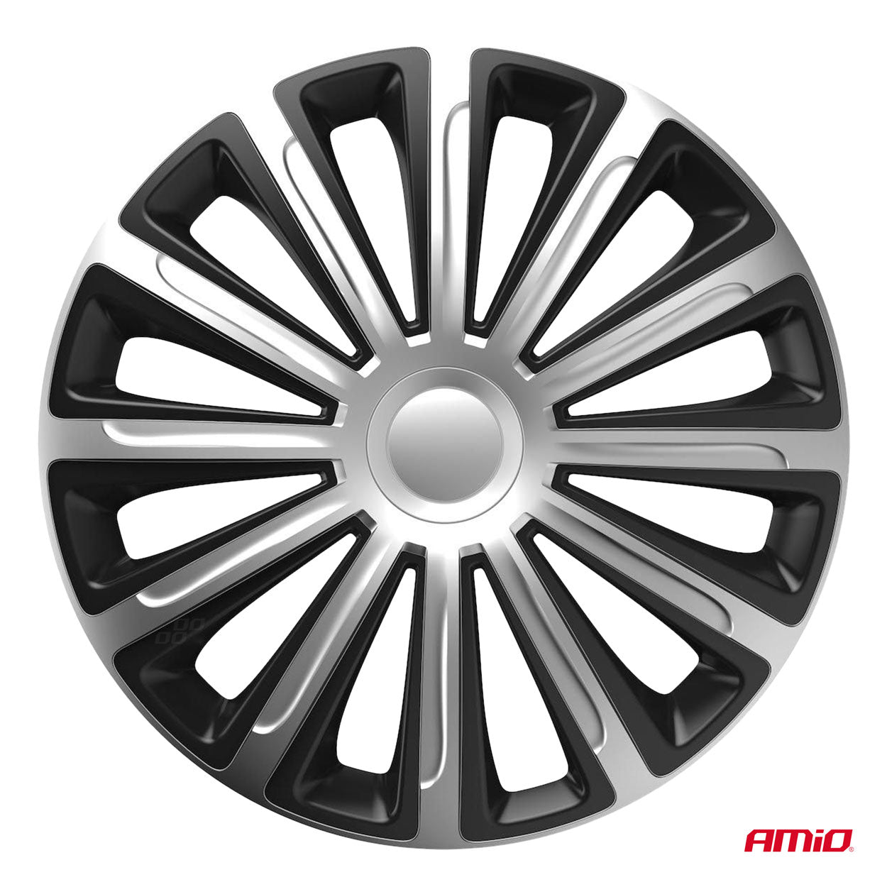 Wieldoppen Trend 14 inch in zwart en zilver