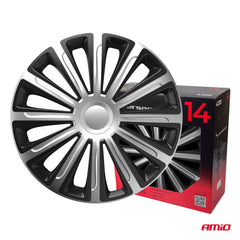 Versaco Trend wieldoppen 14 inch zwart en zilver