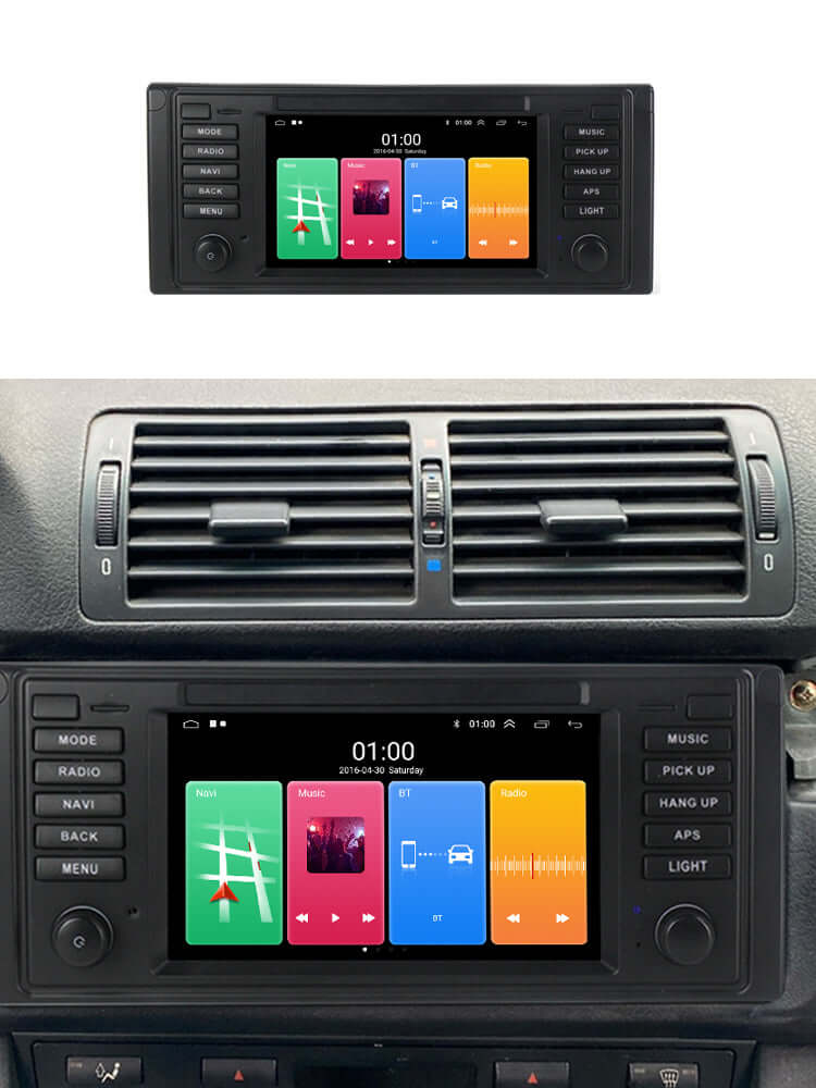 BMW E39 - 7" Radio m. Apple Carplay og Android Auto – Bilmedie.dk