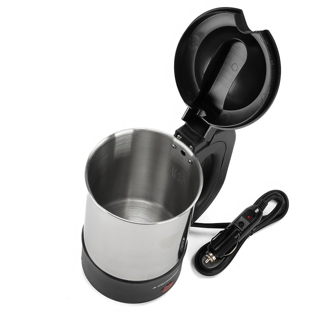 Compacte auto waterkoker met DIN- en EURO-aansluiting