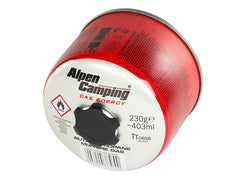 Compact campingkooktoestel voor een 230 g gaspatroon