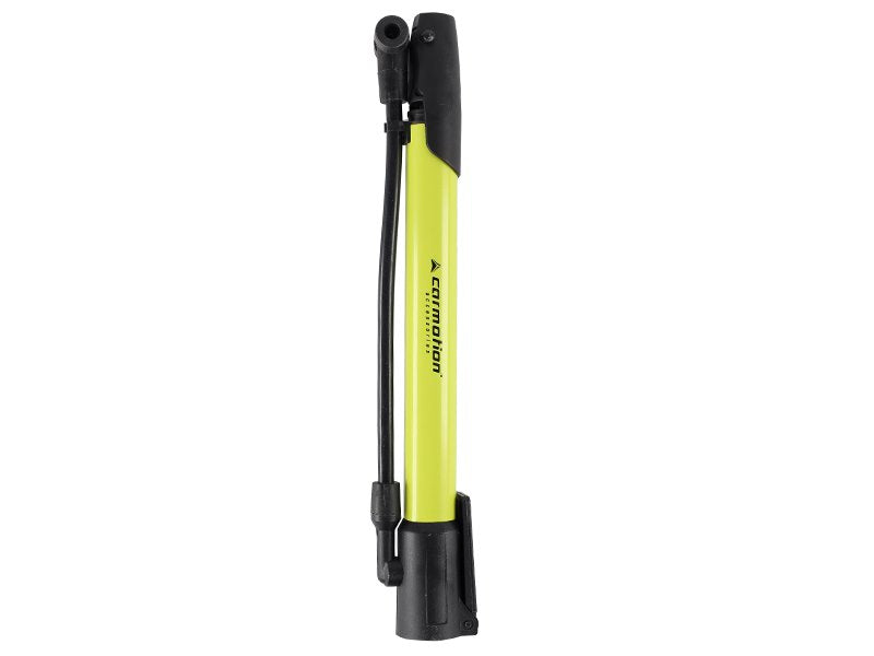 Compacte handpomp met houder voor de fiets