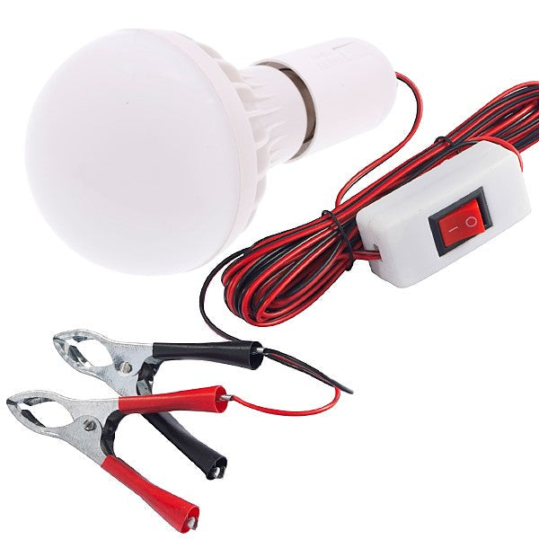 CARMOTION 12V LED werklamp met krokodillenklemmen