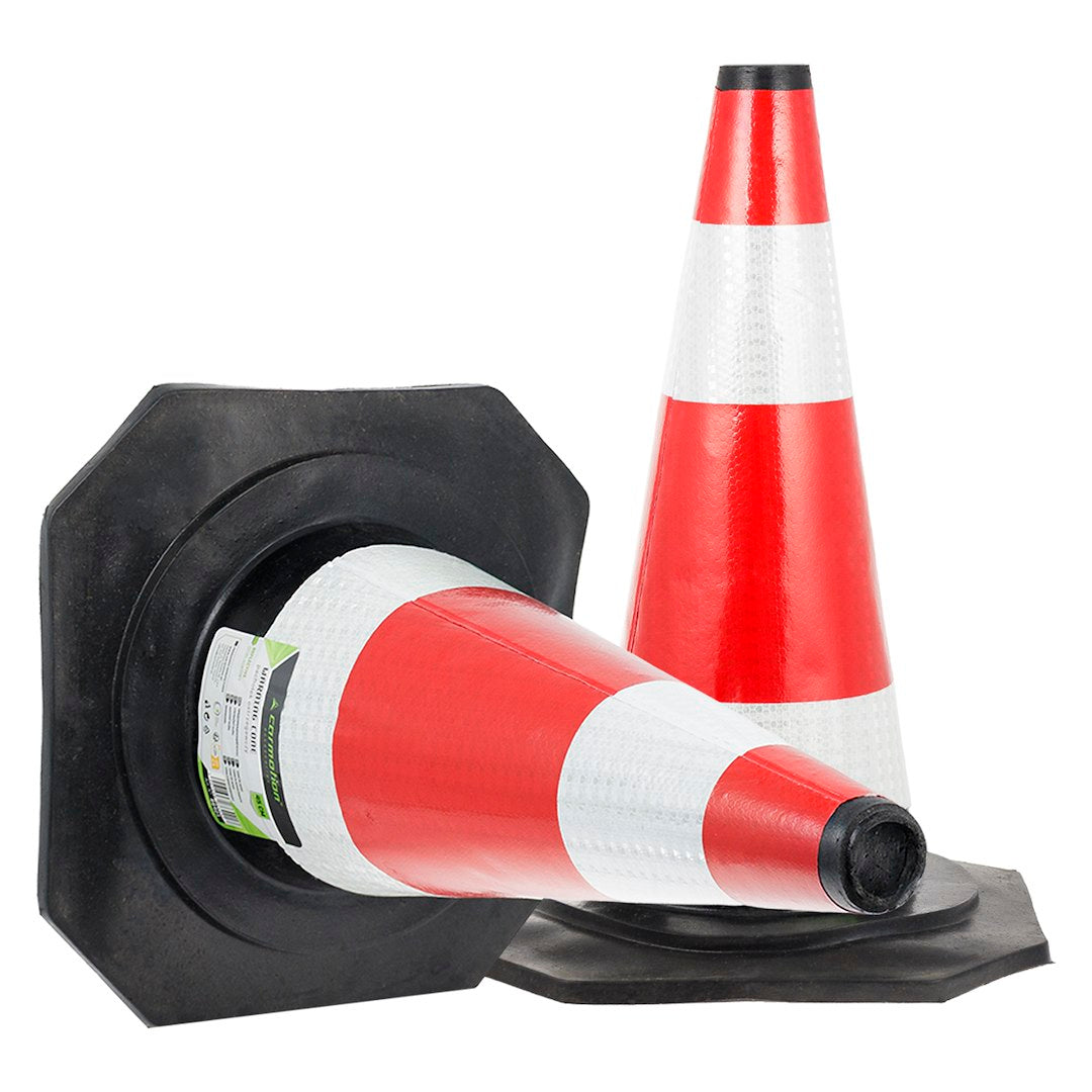 Waarschuwingskegel van flexibel rubber van 45 cm