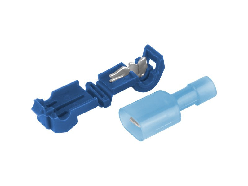 Blauwe T-type snelkoppelingen voor 2,5-4,0 mm² kabels, 5 stuks