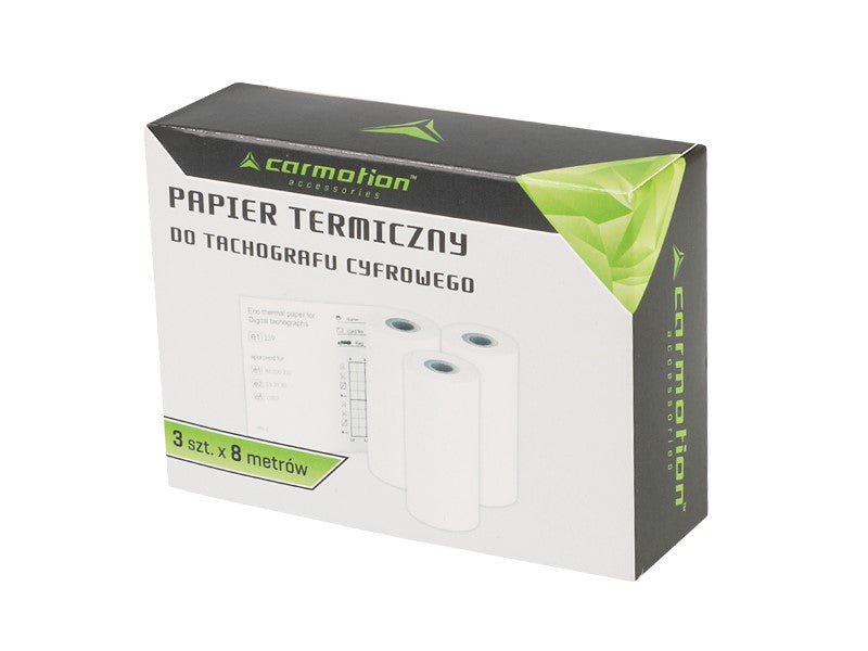 Set tachograafpapier voor digitale tachograaf met 3 rollen van elk 8 m