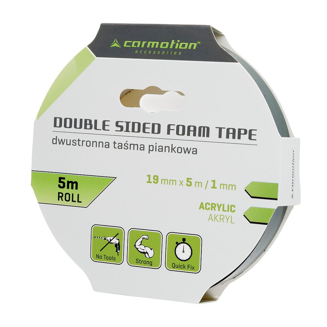 Montagetape van acrylschuim, 19 mm breed en 5 m lang