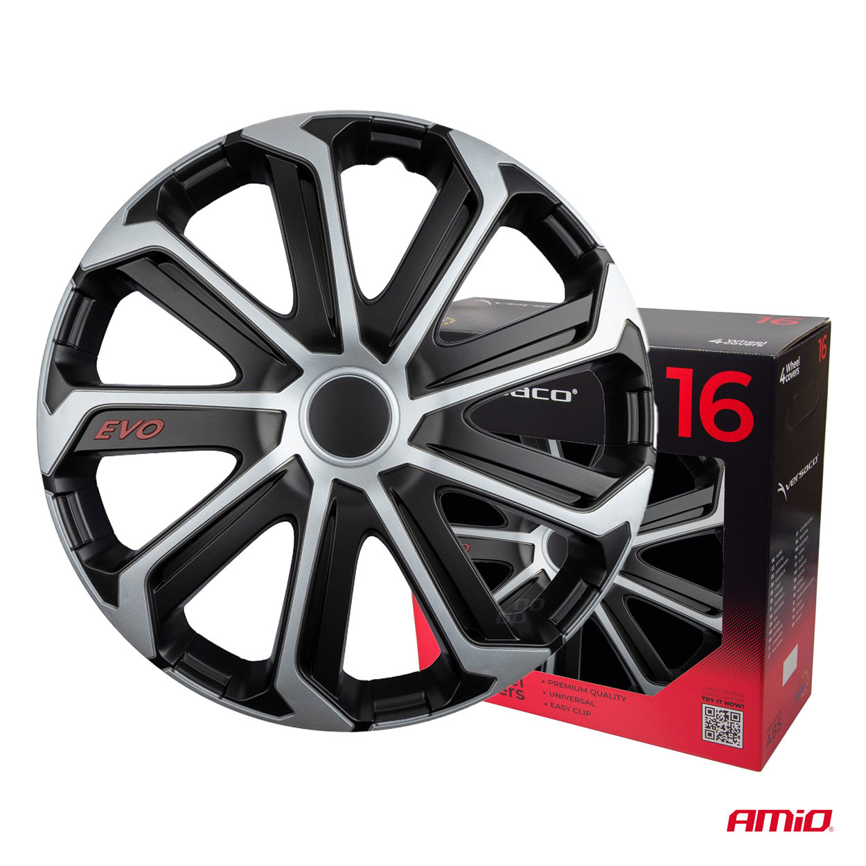 16 inch EVO wieldop in zwart en zilver