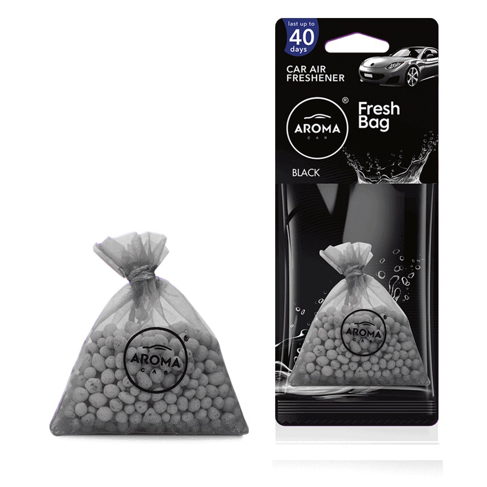 Aroma Fresh Bag Black geurzakje voor de auto met keramische kralen