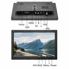 10,1" HD LCD-monitor – miniscreen voor auto, tv en computer 