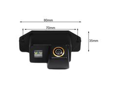 1080P achteruitrijcamera voor Citroën C4/C5/DS3/DS5 en Peugeot 308 – geïntegreerde kentekenverlichtingscamera (78 × 29 mm) 