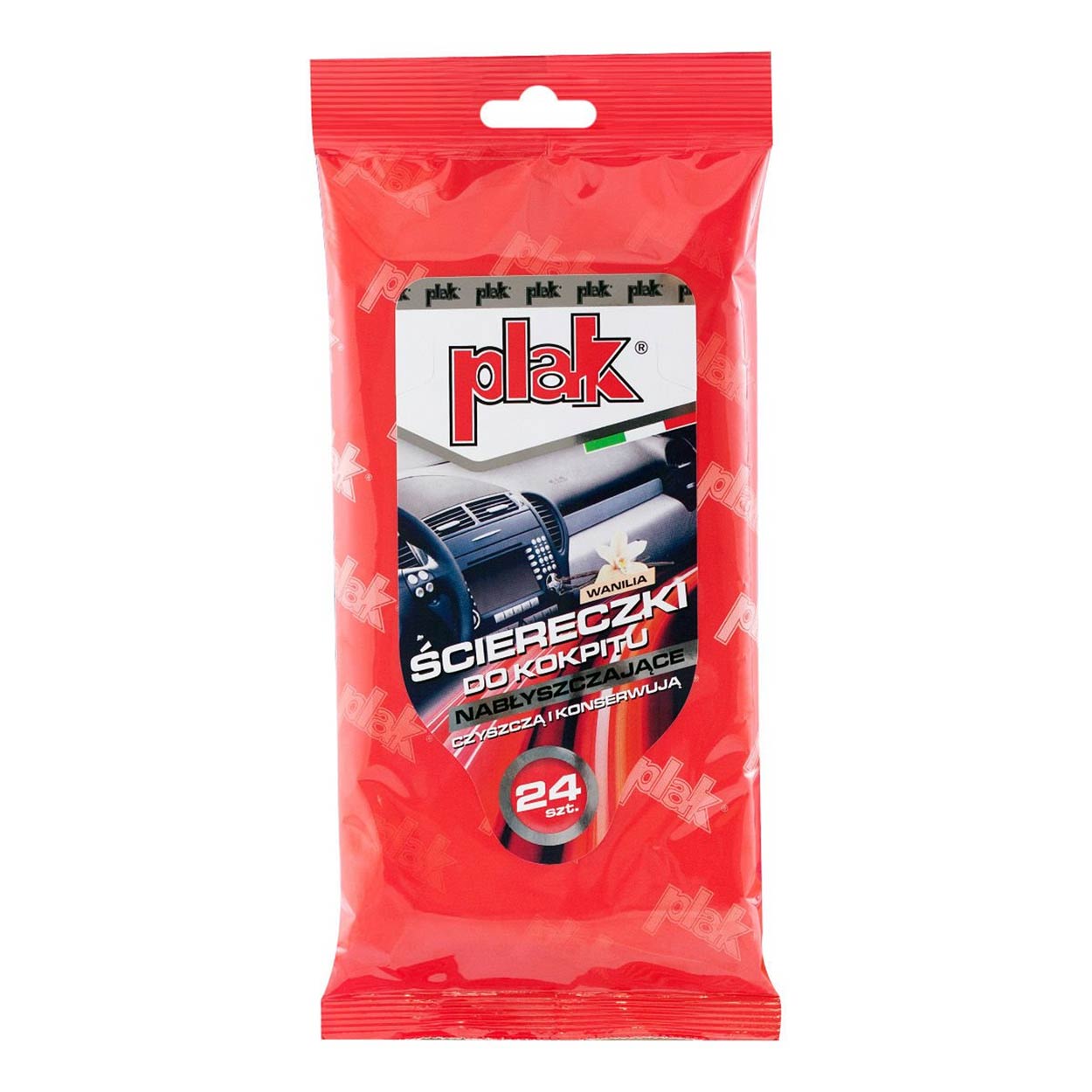 Cockpitdoekjes met vanillegeur, 24 stuks.