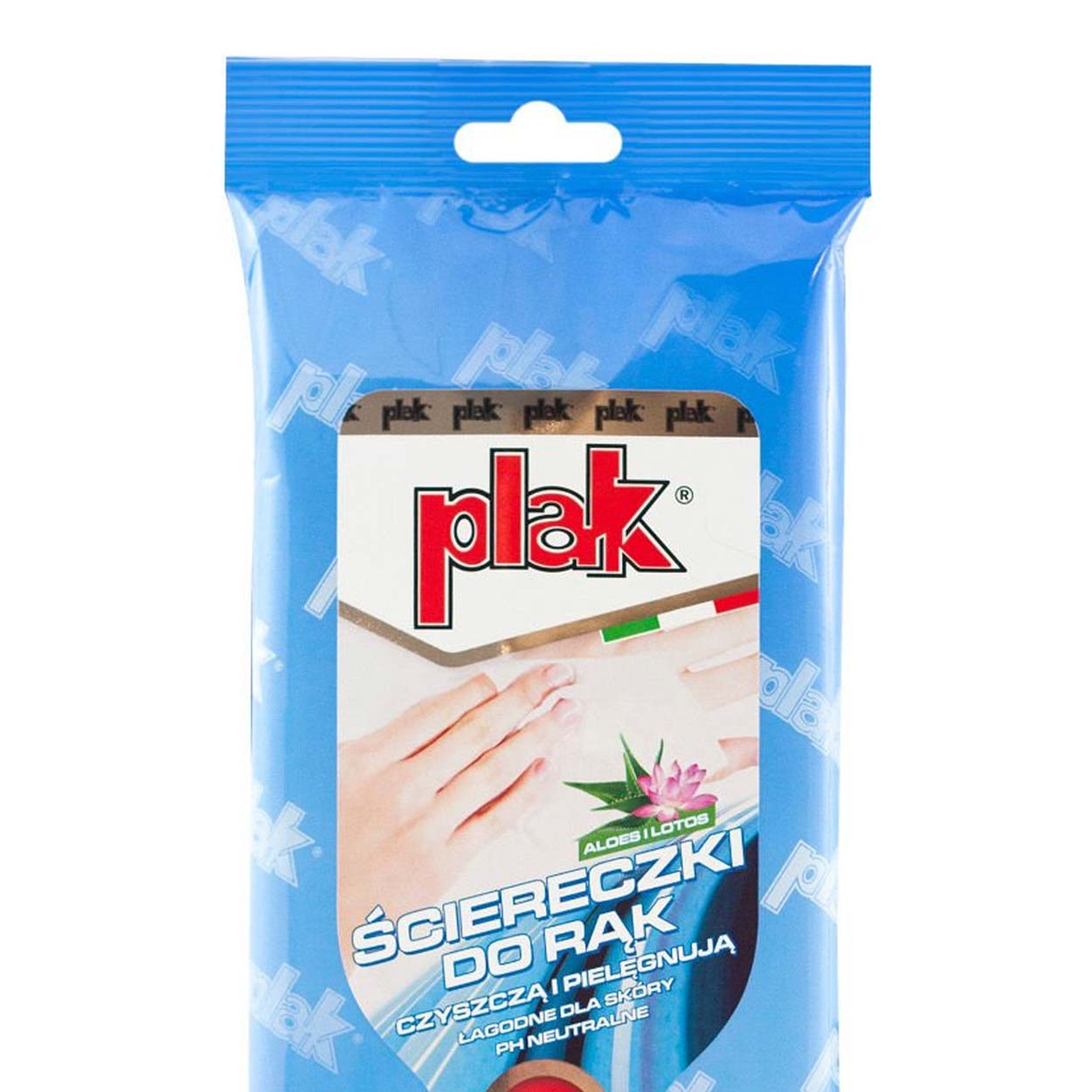 Verpakking met handdoekjes met aloë en lotus