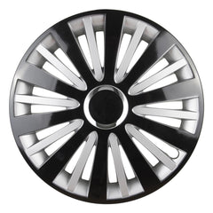 Wieldop FALCON in zwart en zilver voor 16 inch stalen velgen