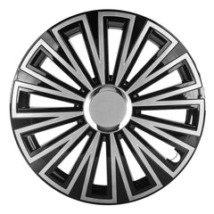 SUNSET 16 inch wieldop in zwart en zilver voor stalen velgen