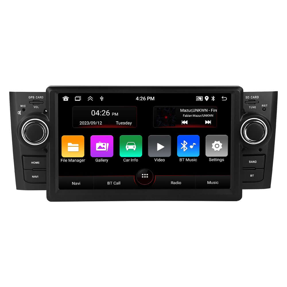 Fiat Linea/Grande Punto 05-13 – 7" Radio m. Apple CarPlay og Android Auto med touchscreen og knapper
