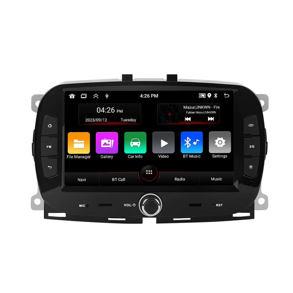 Fiat 500 16-19 - 7" radio met Apple CarPlay en Android Auto – Carmediaeurope.com