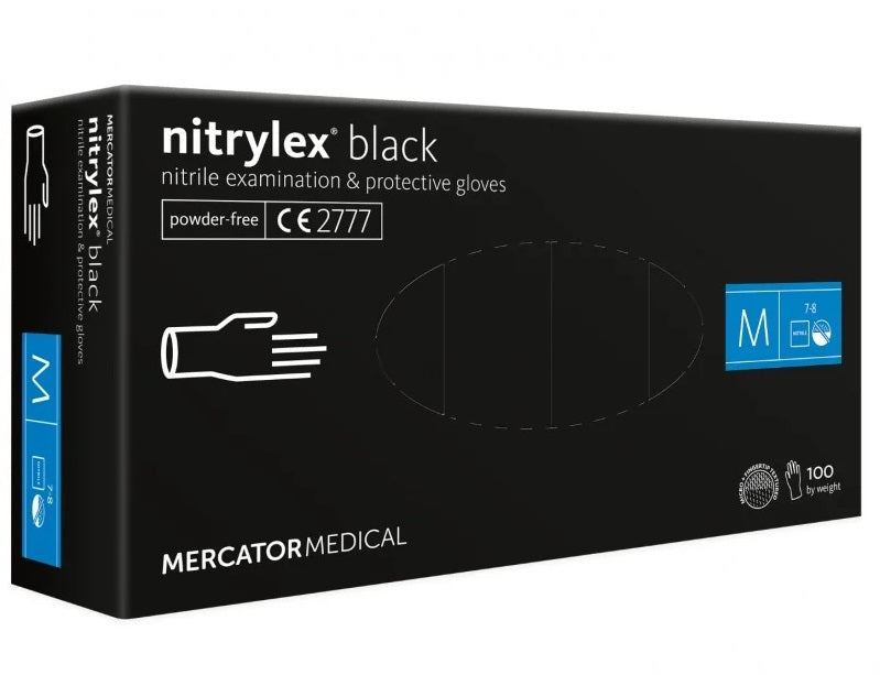Sorte Nitrylex Black nitrilhandsker i størrelse M