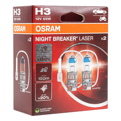 Osram H3 NIGHT BREAKER LASER halogeenlamp 12 V 55 W