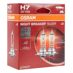 Osram H7 NIGHT BREAKER SILVER halogeenlampen, 2 stuks.