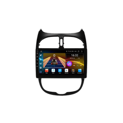 Peugeot 206 04-08 - 9" radio met Apple CarPlay en Android Auto, met groot touchscreen en elegant design.