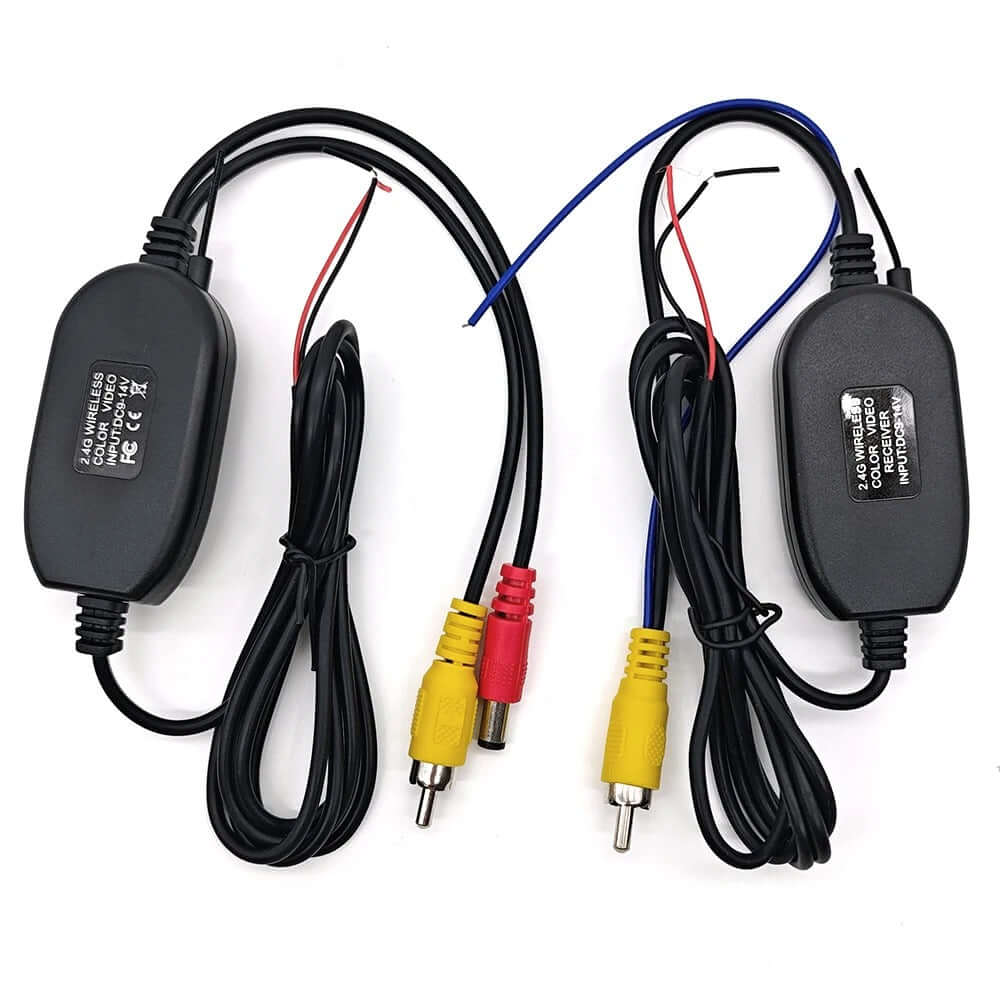 Trådløs adapter til bakkamera med ledninger og stik til videosignaloverførsel