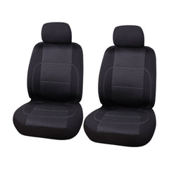 Carpoint stoelhoezenset voorstoelen Paris, 4-delig, zwart/grijs 