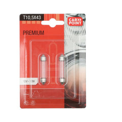 Carpoint Premium C10W-autolampen 12V, 2 stuks. 