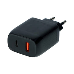 Carpoint snellader met twee poorten (wand) – 20 W USB-C + 18 W USB-A 3.0 
