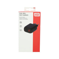 Carpoint snellader met twee poorten (wand) – 20 W USB-C + 18 W USB-A 3.0 