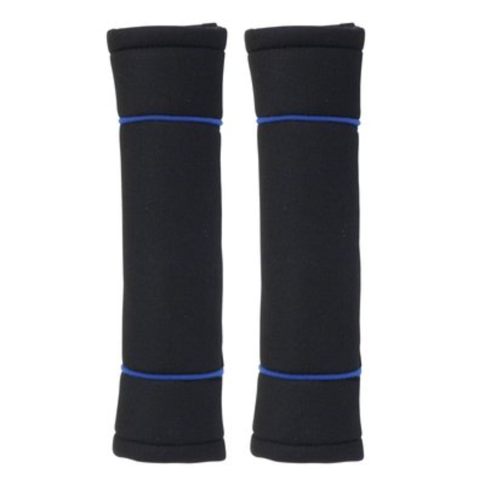 Carpoint stuurhoes van echt leer Classic zwart/blauw 