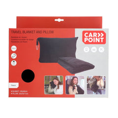 Carpoint reisdeken en reiskussen, zwart, 2-in-1 