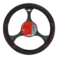 Carpoint stuurhoes van PU-leer, zwart met rode details, 37-39 cm 