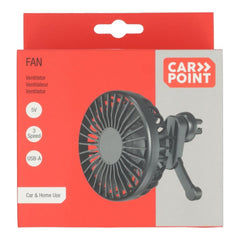 Carpoint ventilator met rooster USB-A Ø10,5 cm 5 V 