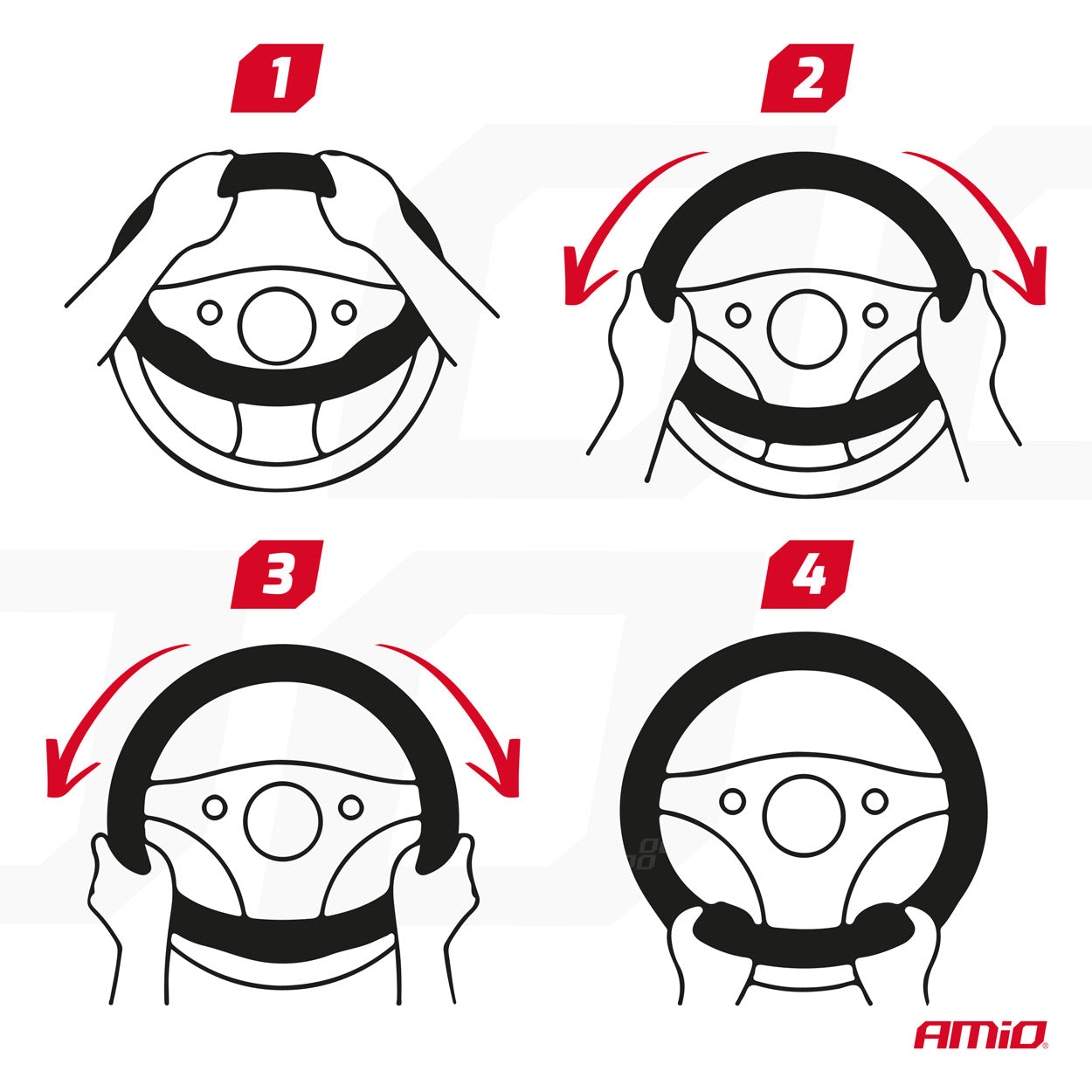 Montering af ratbetræk på bilrat