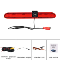 Achteruitrijcamera voor Peugeot / Citroën / Toyota (2016–2019) toont de achteruitrijcamera en accessoires.