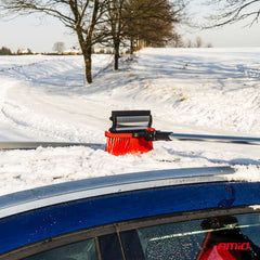Telescopische sneeuwborstel met ijskrabber en rubberen trekker – 98–134 cm 